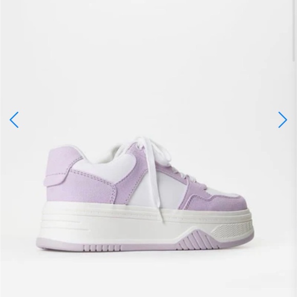 Billie Court Purple and White Women's Sneakers - Picture 6 of 8